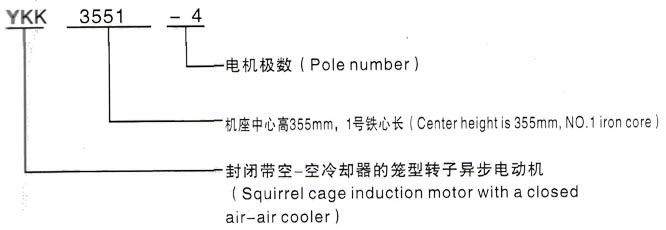 YKK系列(H355-1000)高压金江镇三相异步电机西安泰富西玛电机型号说明